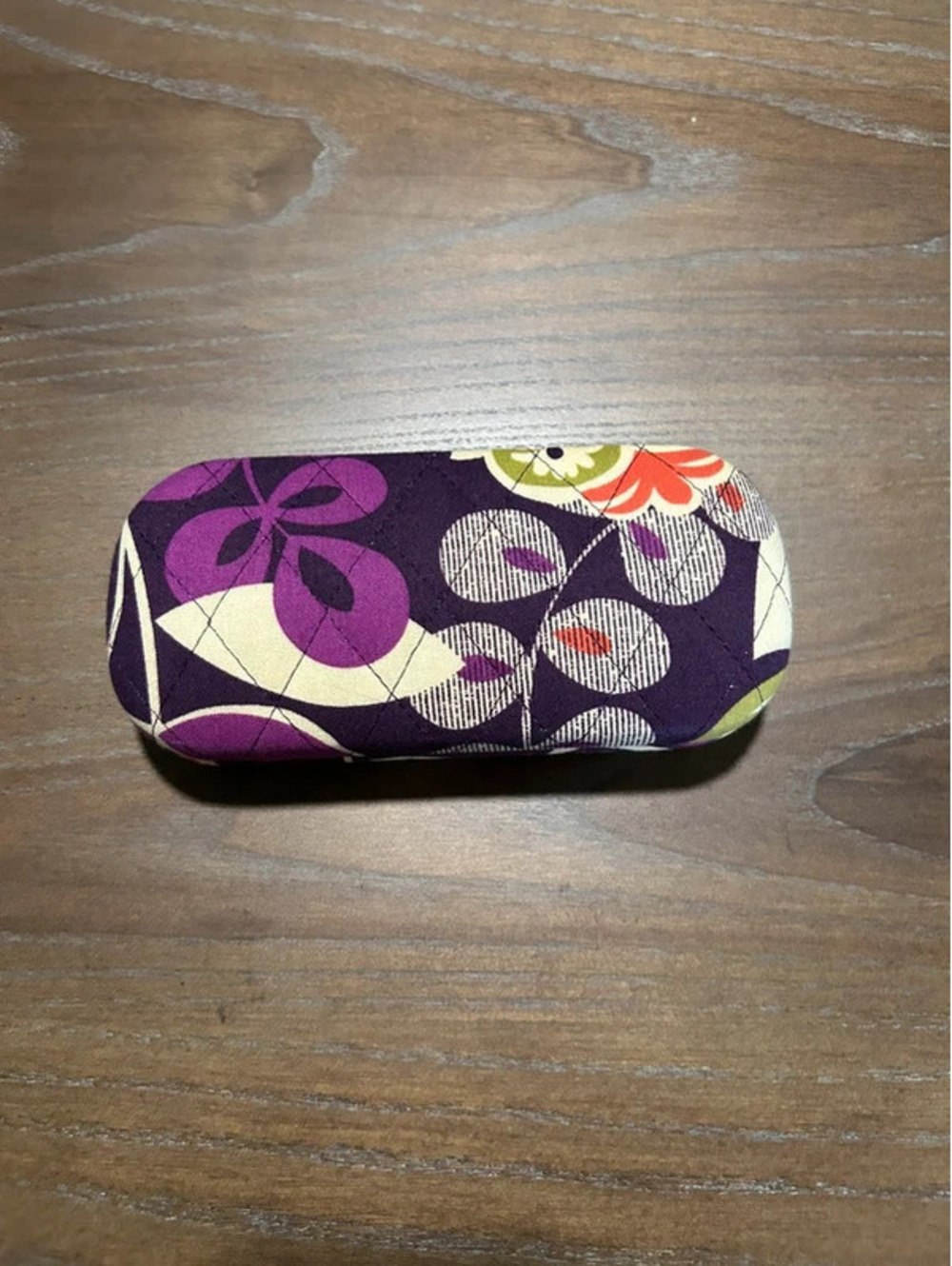 Vera Bradley Eyeglass Case Purple Floral Quilted Hard Shell